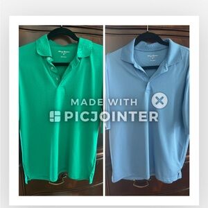 Tommy Bahama Men's Polo Shirts - Green and Blue